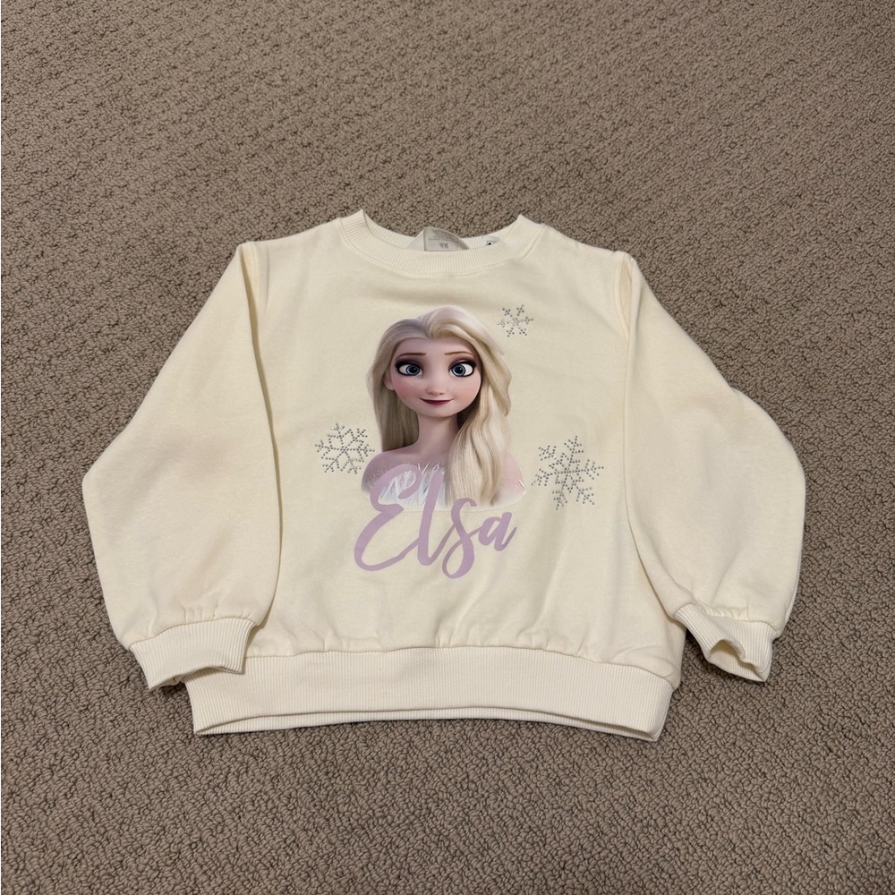 H&M Cream Elsa Sweatshirt for Kids